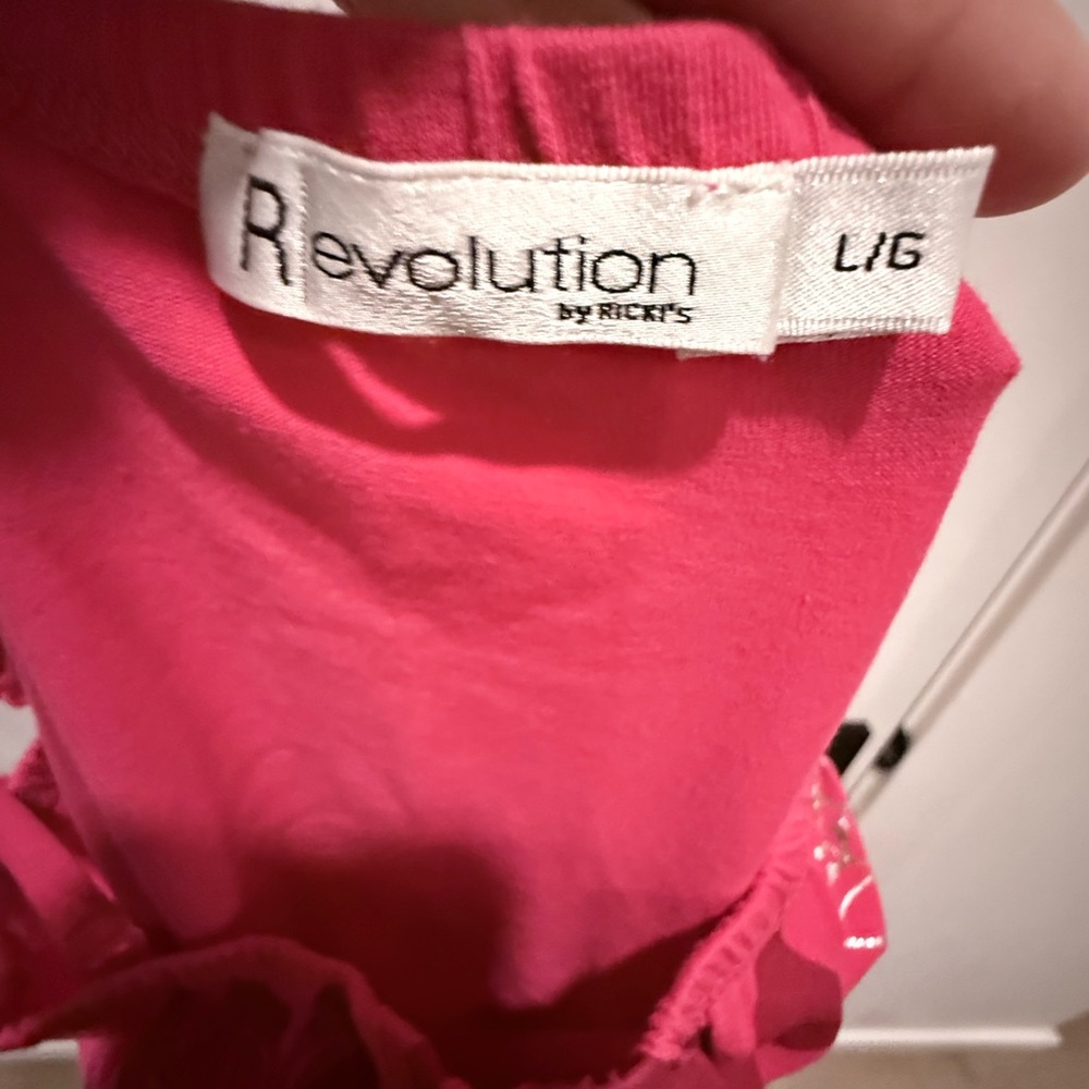 Revolution Hot Pink Floral Metallic Print Camisole - Picture 4 of 4